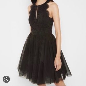 Ted baker black dress tulle size 2 EUC
